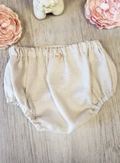 Culotte bébé garçon lin beige Pierre