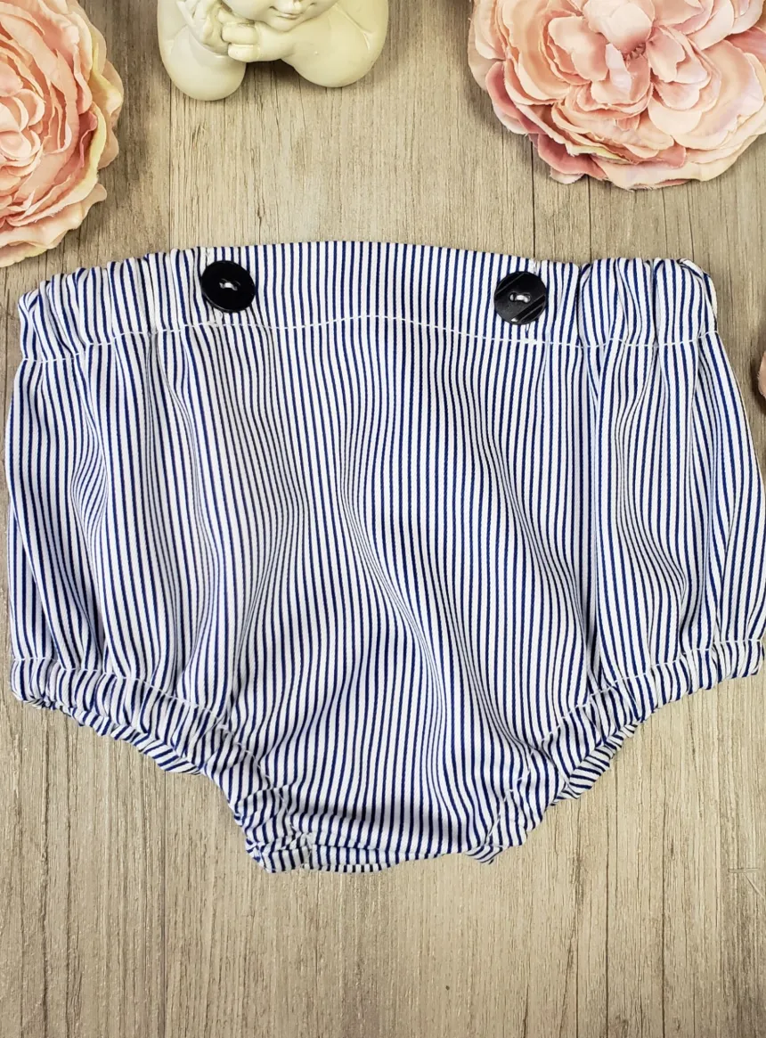 Culotte bébé rayée bleu marine Johan II