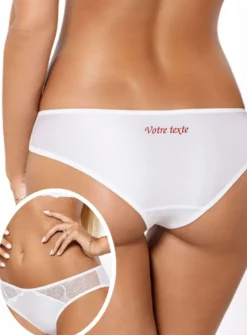 Culotte blanche dentelle chic Athina