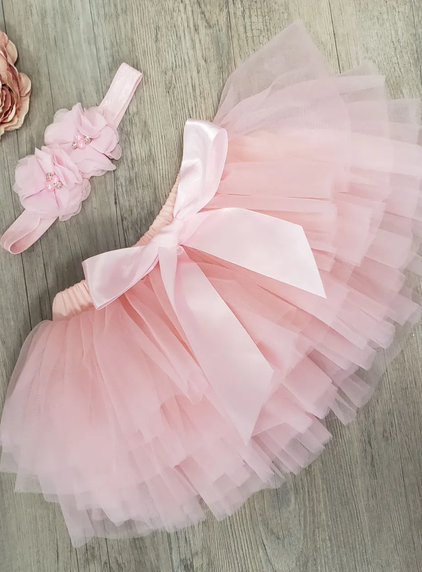 culotte tutu et son bandeau bébé fille