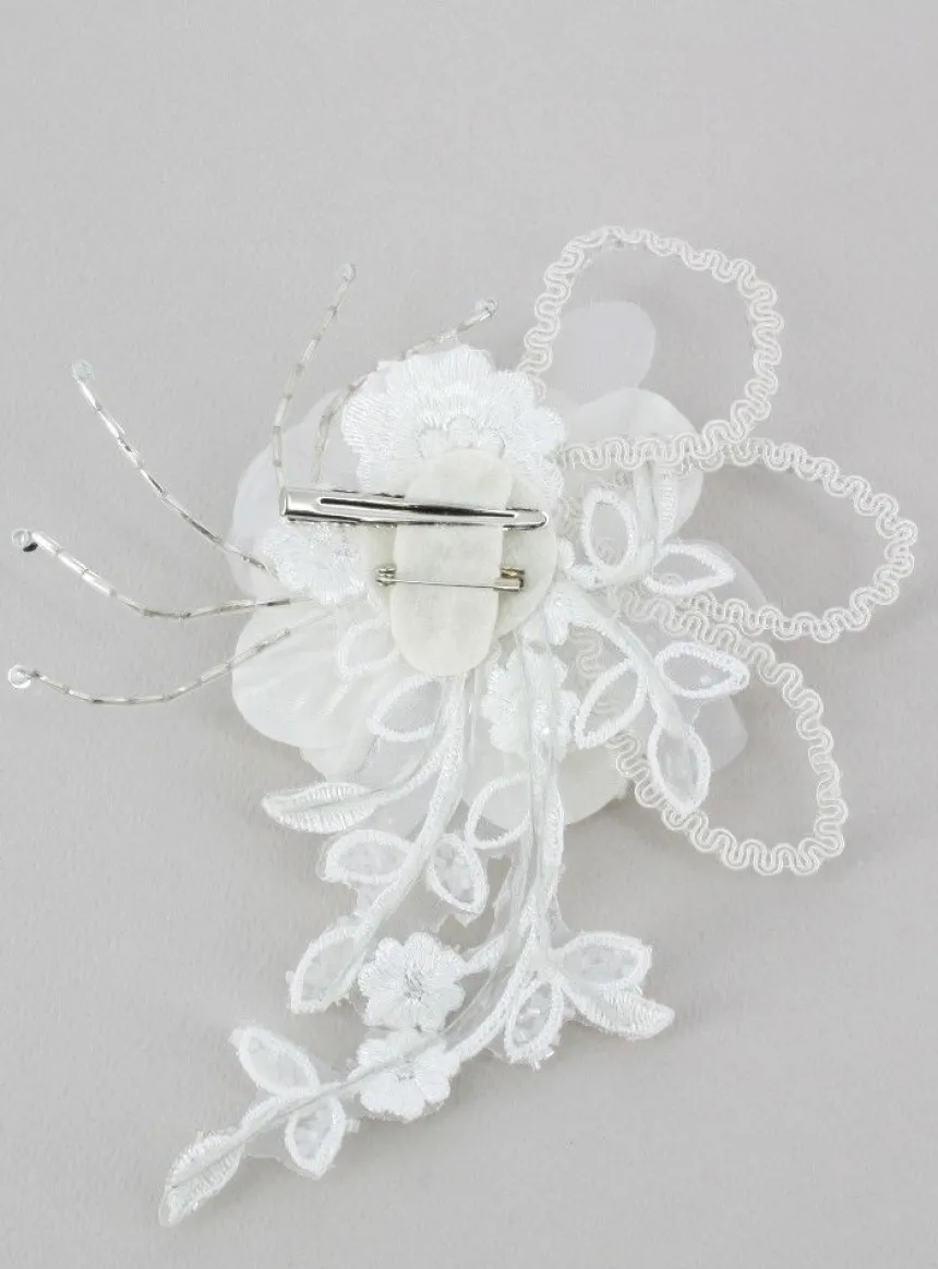 Décoration cheveux mariage avec pince Ivoire - Ecru