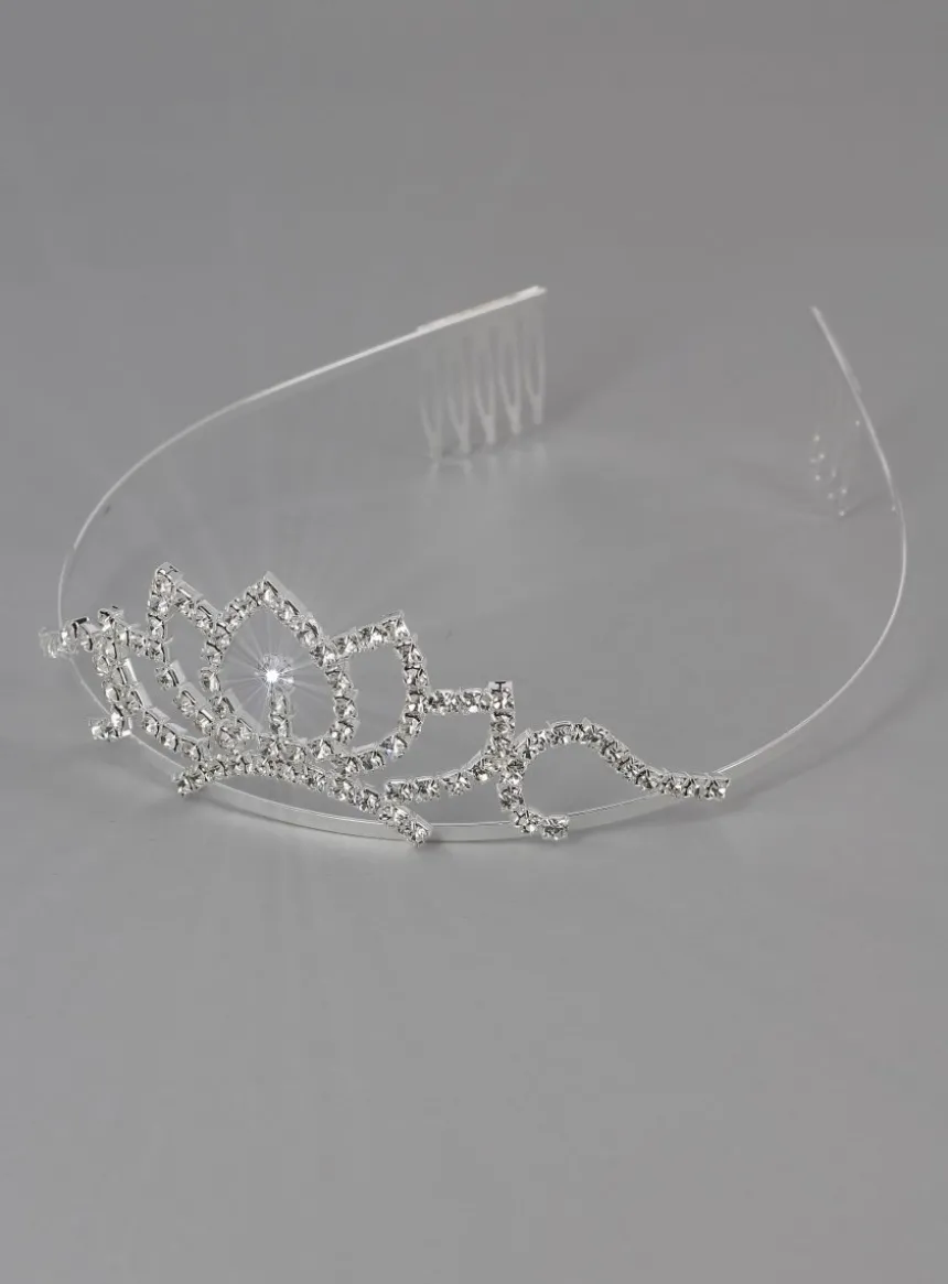 Diadčme mariage avec strass Gris argent