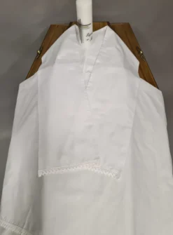Drap linceul coton + étole dentelle + bougie