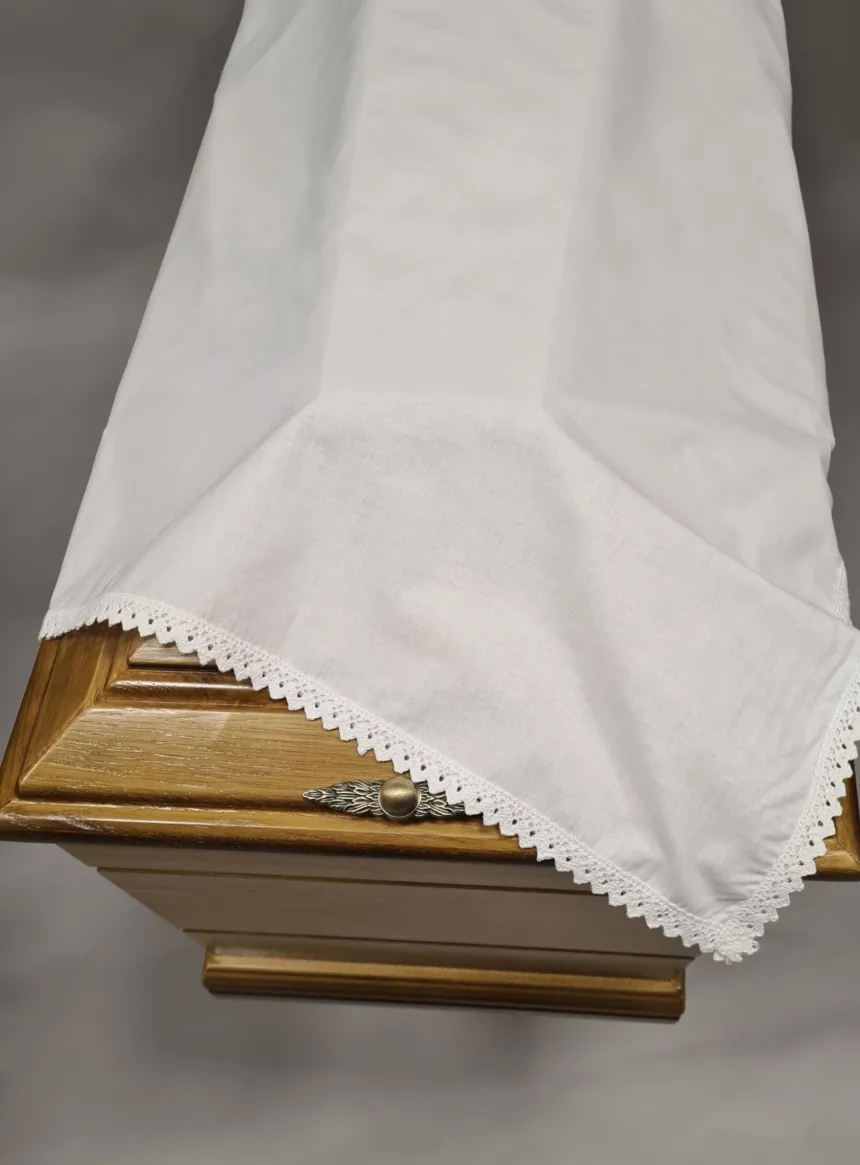drap mortuaire dentelle