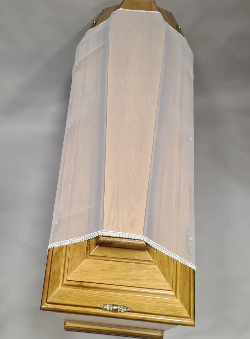 Drap mortuaire linceul transparent dentelle