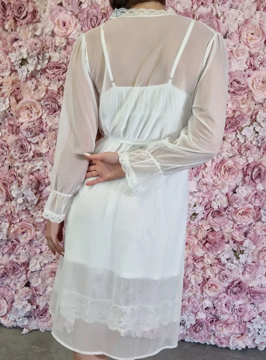 Ensemble de nuit de noces : nuisette + kimono
