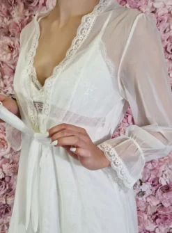 Ensemble de nuit de noces : nuisette + kimono