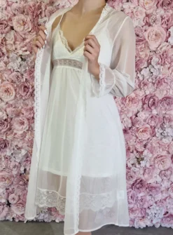 Ensemble de nuit de noces : nuisette + kimono