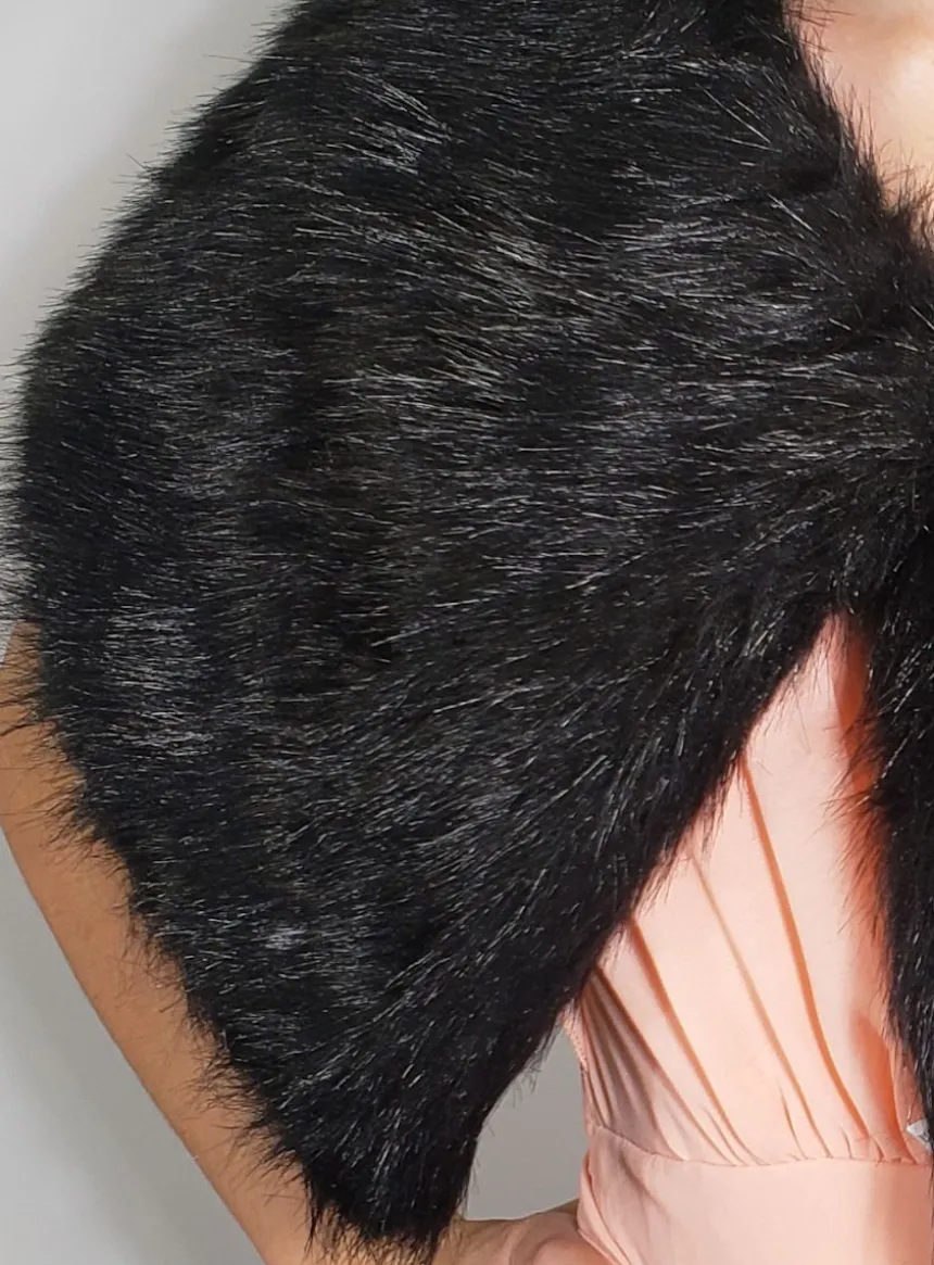 Etole cape fausse fourrure femme pas cher
