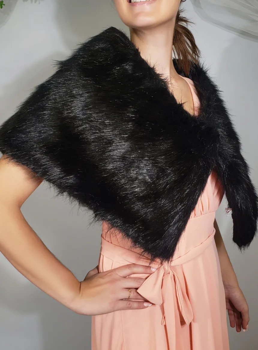 Etole cape fausse fourrure femme pas cher
