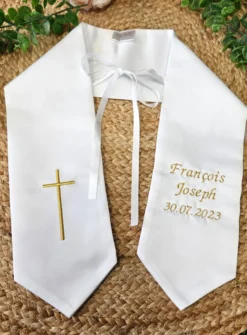 Etole célébration religieuse satin Motif au choix - Personnalisable