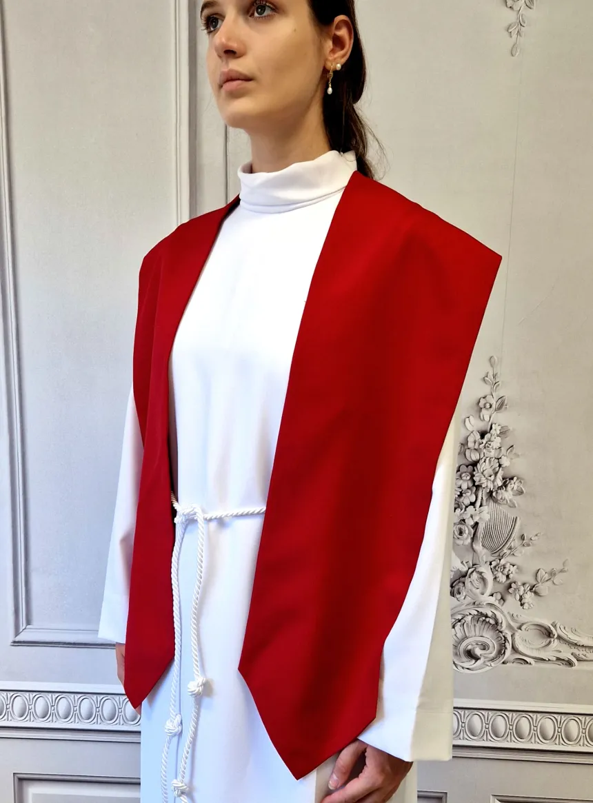 Etole confirmation rouge en pointe - Personnalisable Rouge