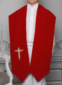 Etole confirmation rouge en pointe - Personnalisable Rouge