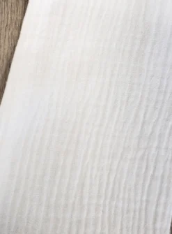 Etole de baptême coton gaze - personnalisable Blanc