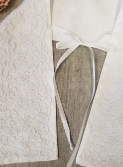 Etole de baptême dentelle Blanc