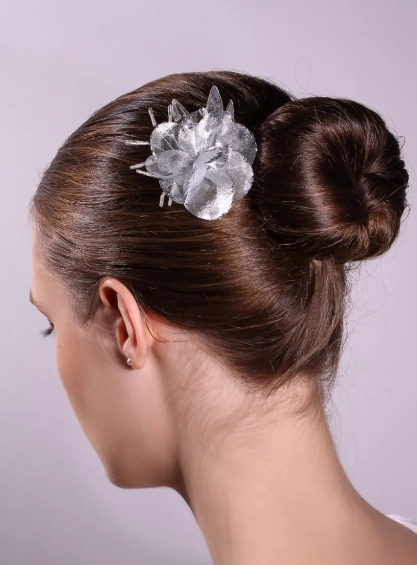 Fourche cheveux fleur avec paillette