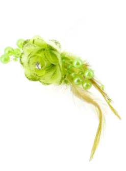 Fourche cheveux fleur et plume