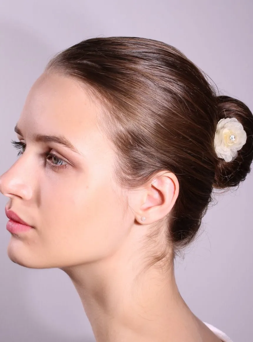 Fourche cheveux fleur et strass