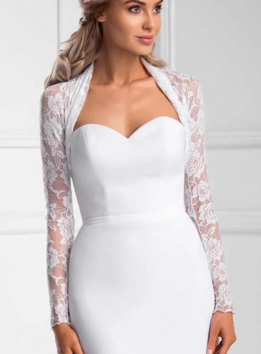 Gilet boléro dentelle femme manches longues