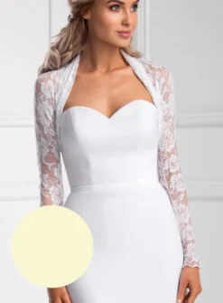 Gilet boléro dentelle femme manches longues