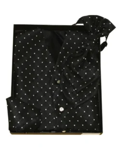 Gilet cravate lavallière enfant couleur au choix Noir 2 ans