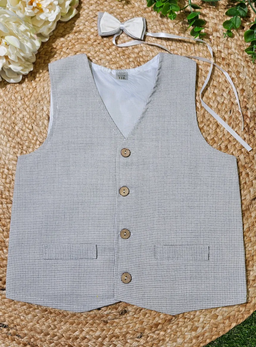 Gilet de costume enfant + Noeud pap. collection Antoine