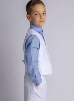 Gilet garçon Thomas blanc