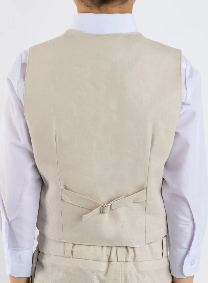 Gilet lin Beige garçon Pierre