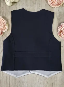 Gilet + noeud papillon bleu marine bébé garçon Alexis