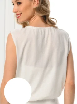 Haut bustier femme mousseline sans manches