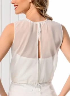 haut bustier mousseline transparente femme
