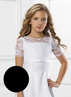 Haut dentelle fille manches courtes