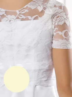 Haut dentelle fille manches courtes