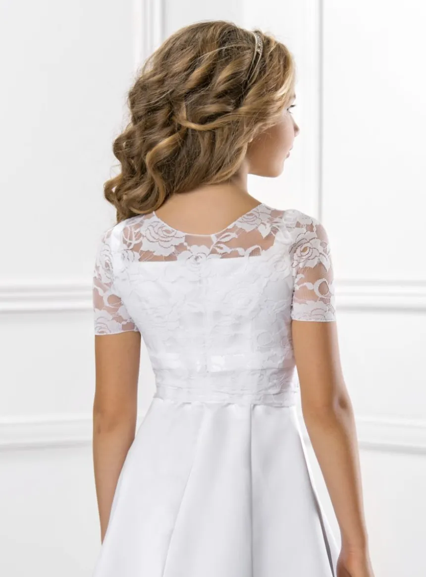 Haut dentelle fille manches courtes
