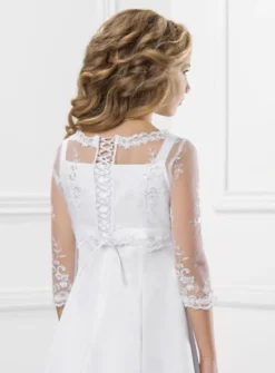Haut tulle brodé et perlée fille