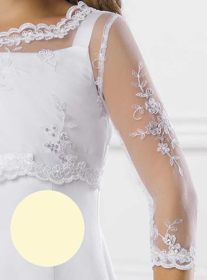 Haut tulle brodé et perlée fille