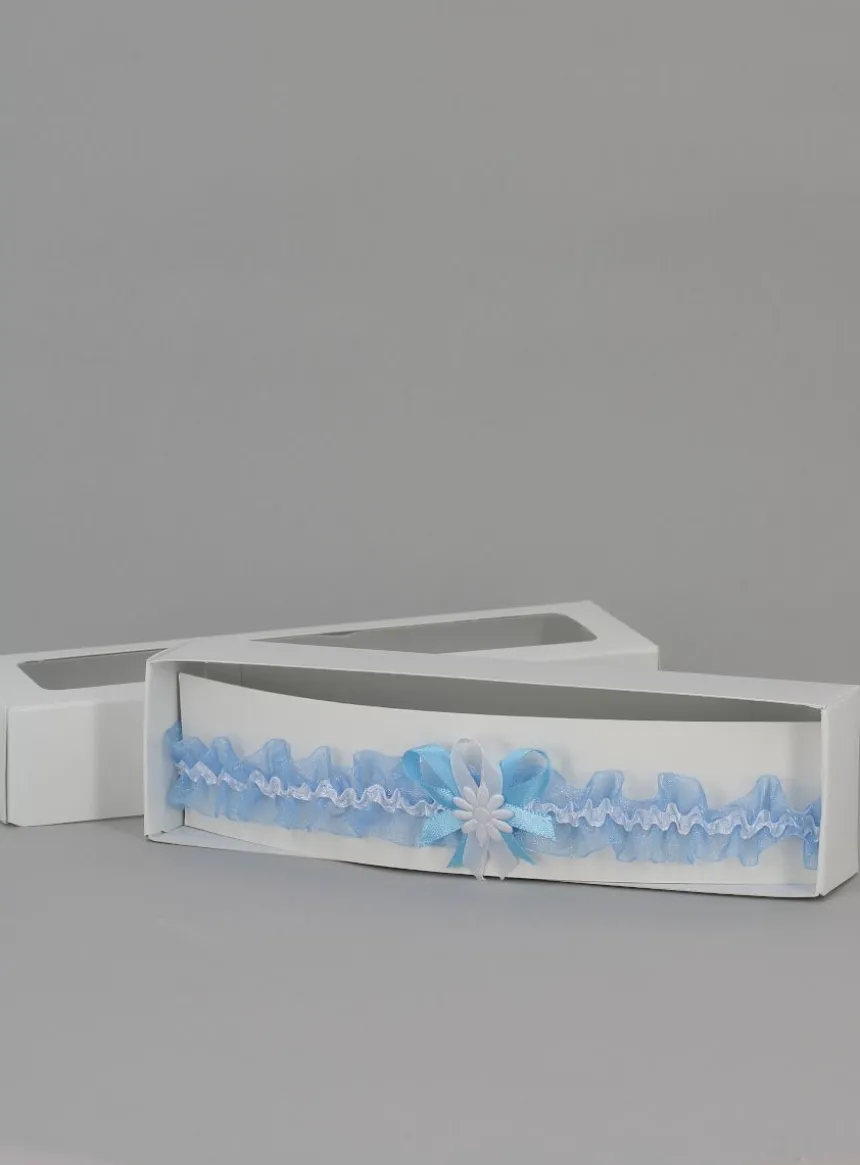 Jarretière mariage bleue