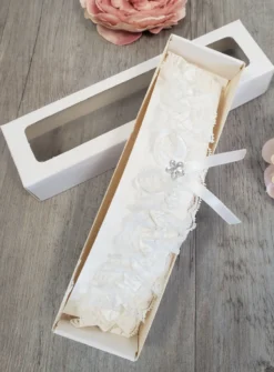 Jarretière mariage dentelle et noeud