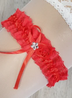 Jarretière mariage dentelle et noeud