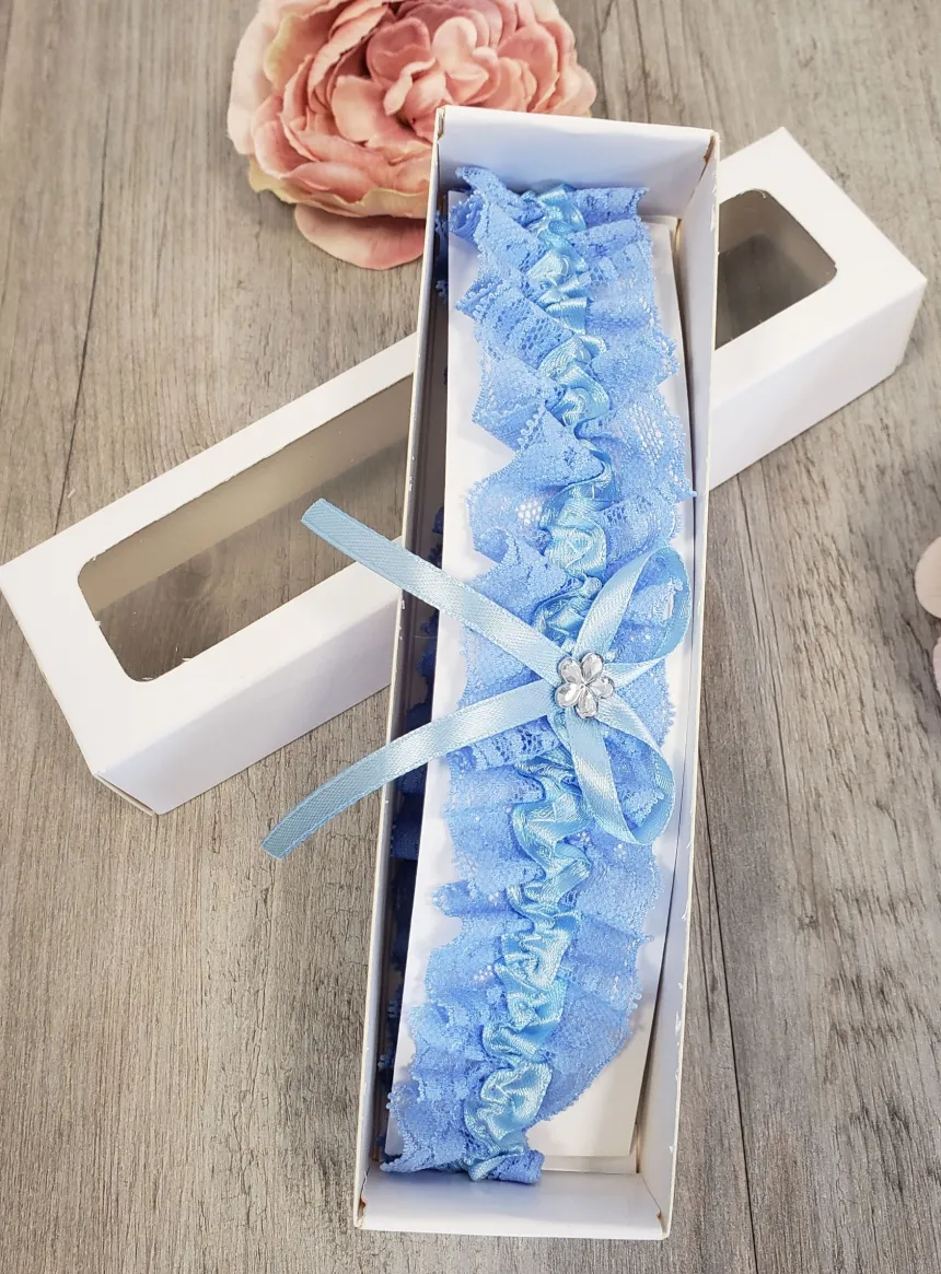 Jarretière mariage dentelle et noeud