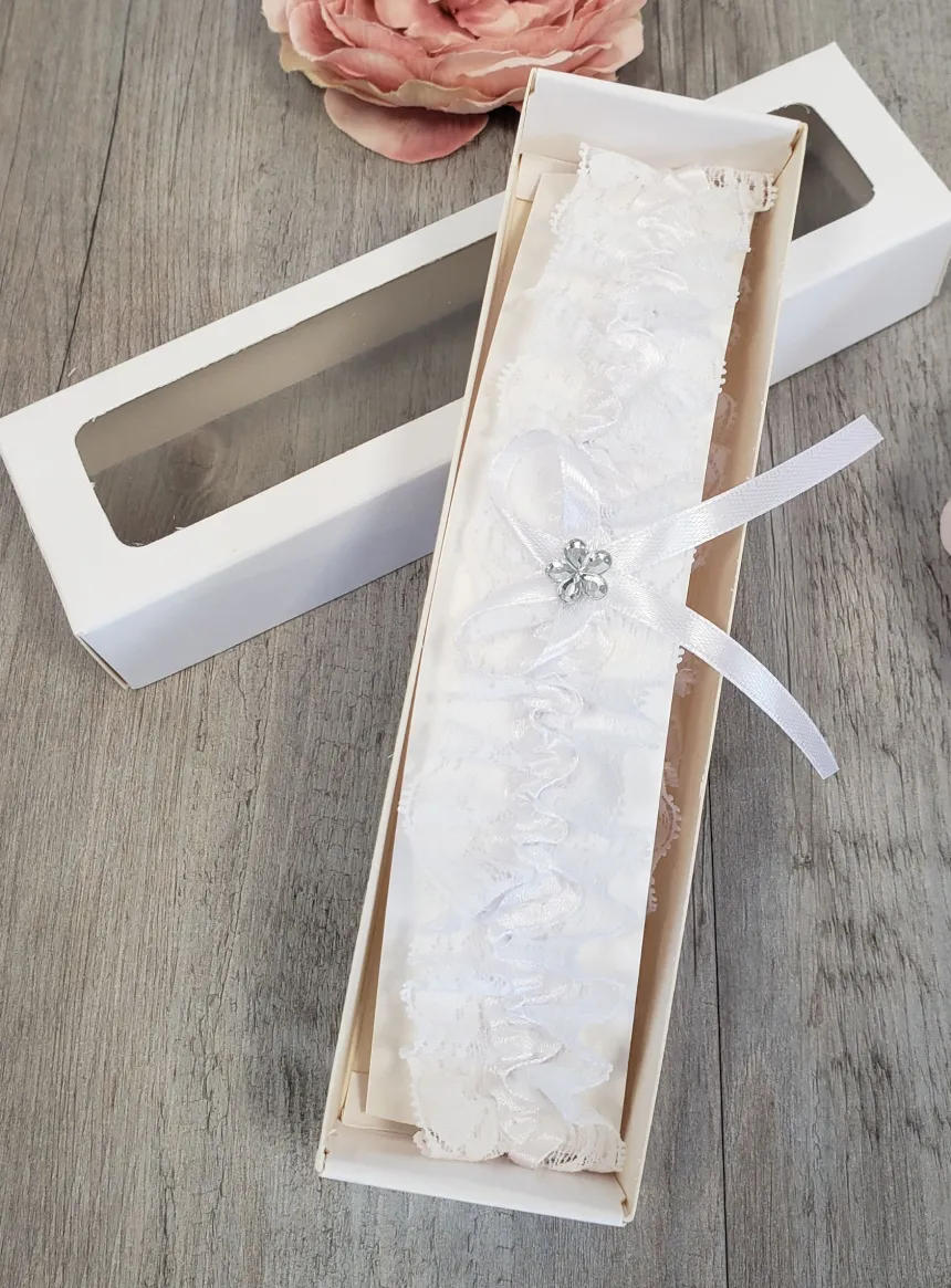 Jarretière mariage dentelle et noeud