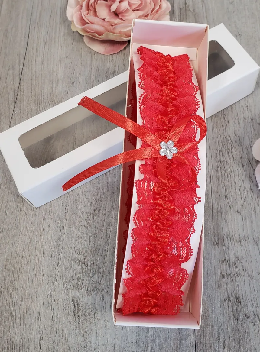 Jarretière mariage dentelle et noeud