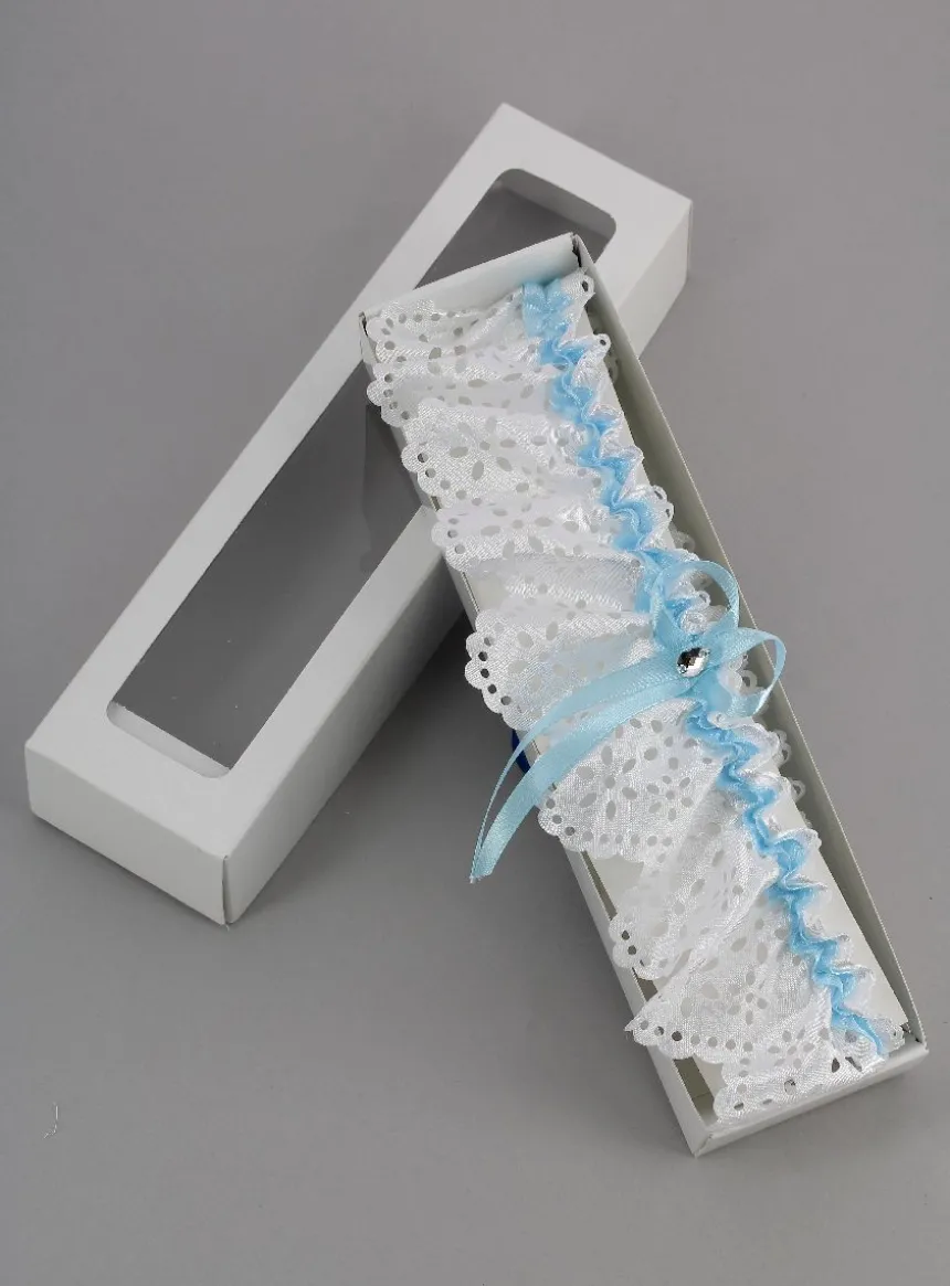 Jarretière mariée satin ajouré