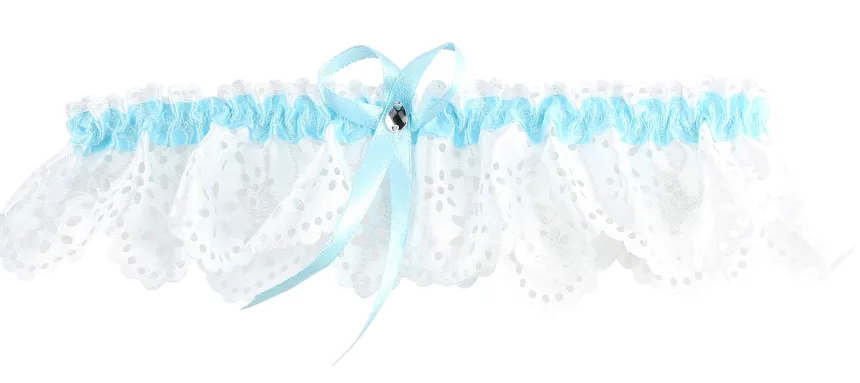 Jarretière mariée satin ajouré