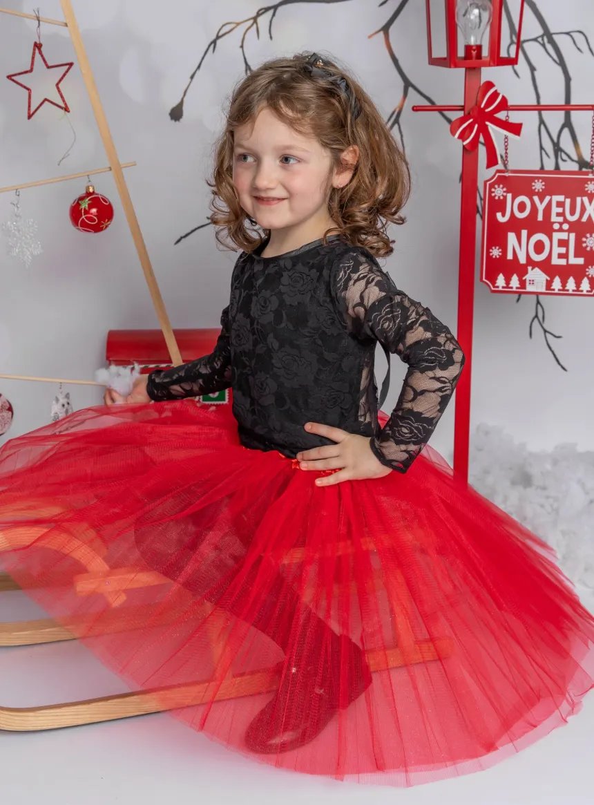 Jupe tutu fille - jupon Blanc, rose ou Rouge