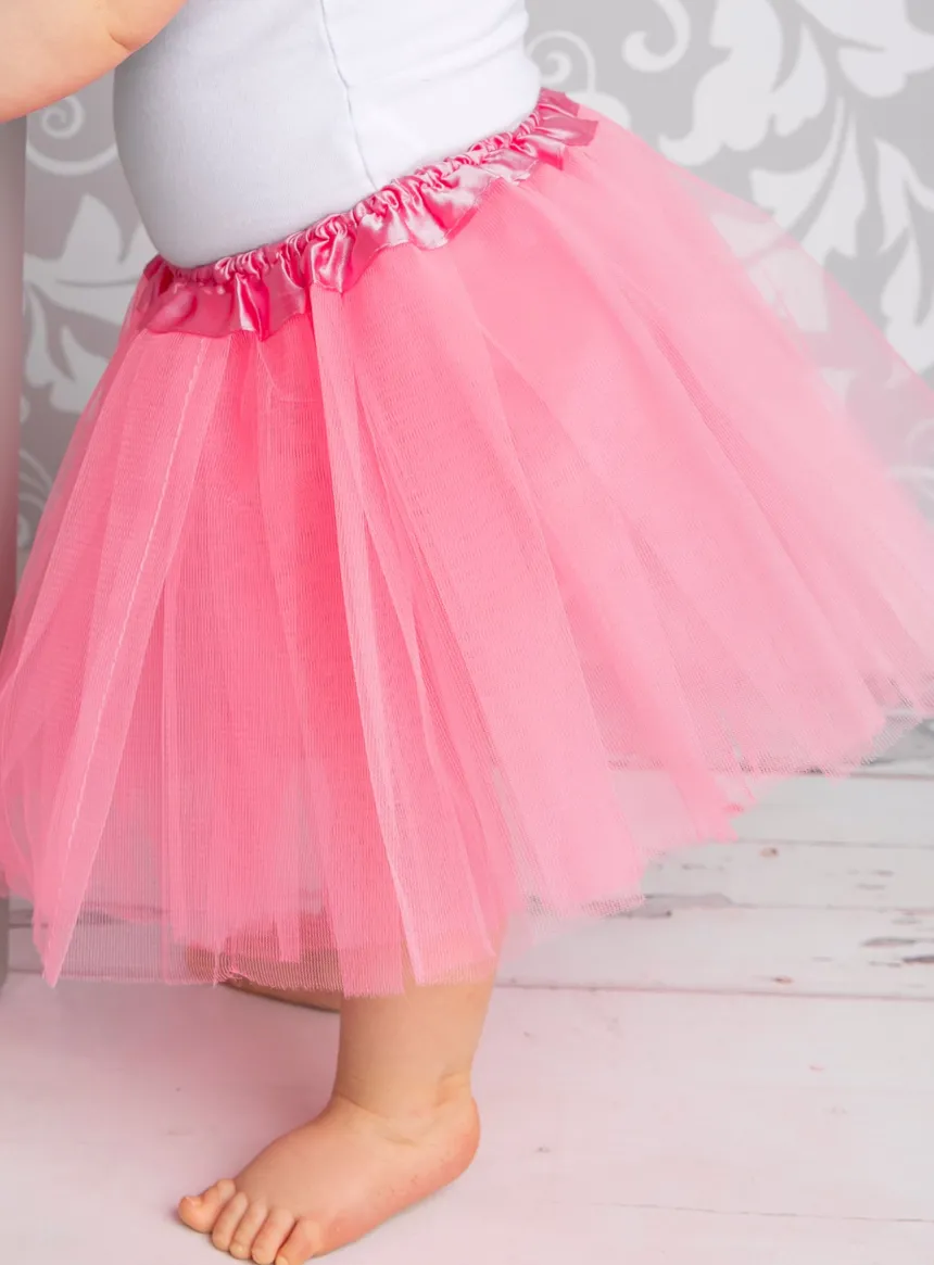 Jupe tutu fille - jupon Blanc, rose ou Rouge