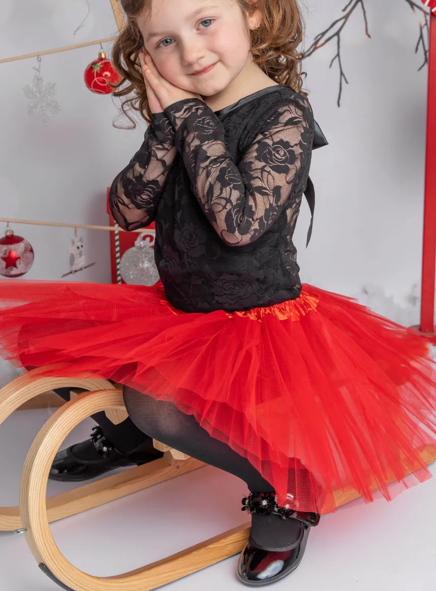 Jupe tutu fille - jupon Blanc, rose ou Rouge