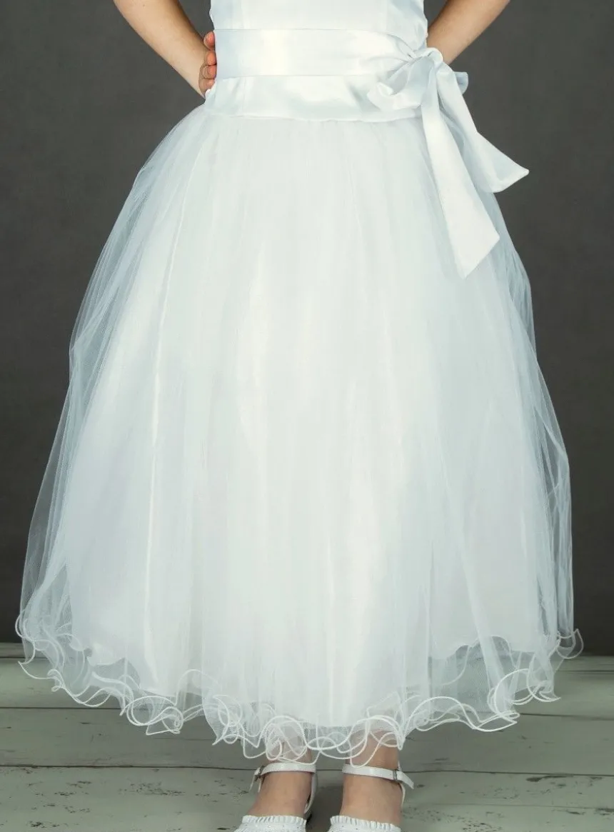 Jupe tutu long blanche ou ivoire pour fille
