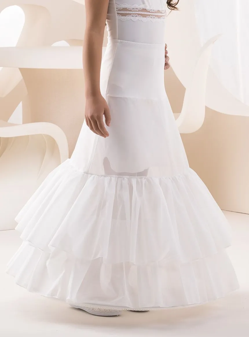 Jupon long fille 2 volants cerceau