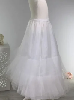 Jupon long fille 2 volants tulle